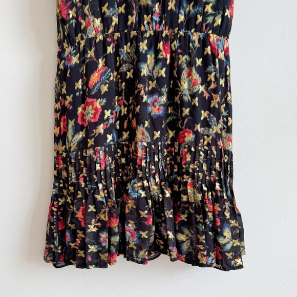 DEREK LAM 10 CROSBY • Edith Ruffled Floral Mini Dress in Black - Picture 12 of 15